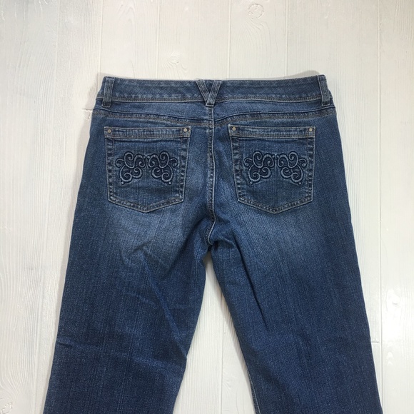 ❤️WHBM Blanc Straight Leg Denim Jeans Size 8 - Picture 6 of 7